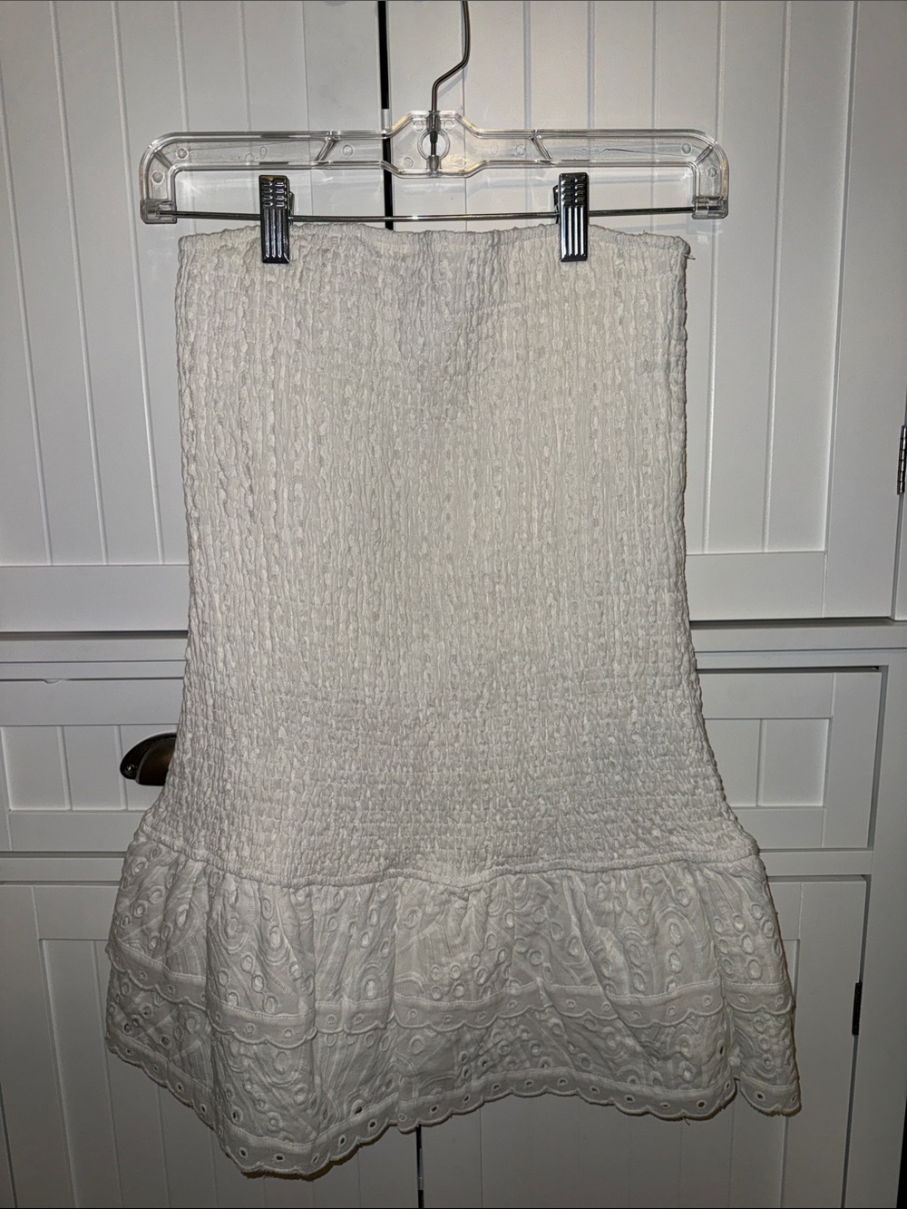 Edikted Strapless White Ruffle Dress - Picture 6 of 6